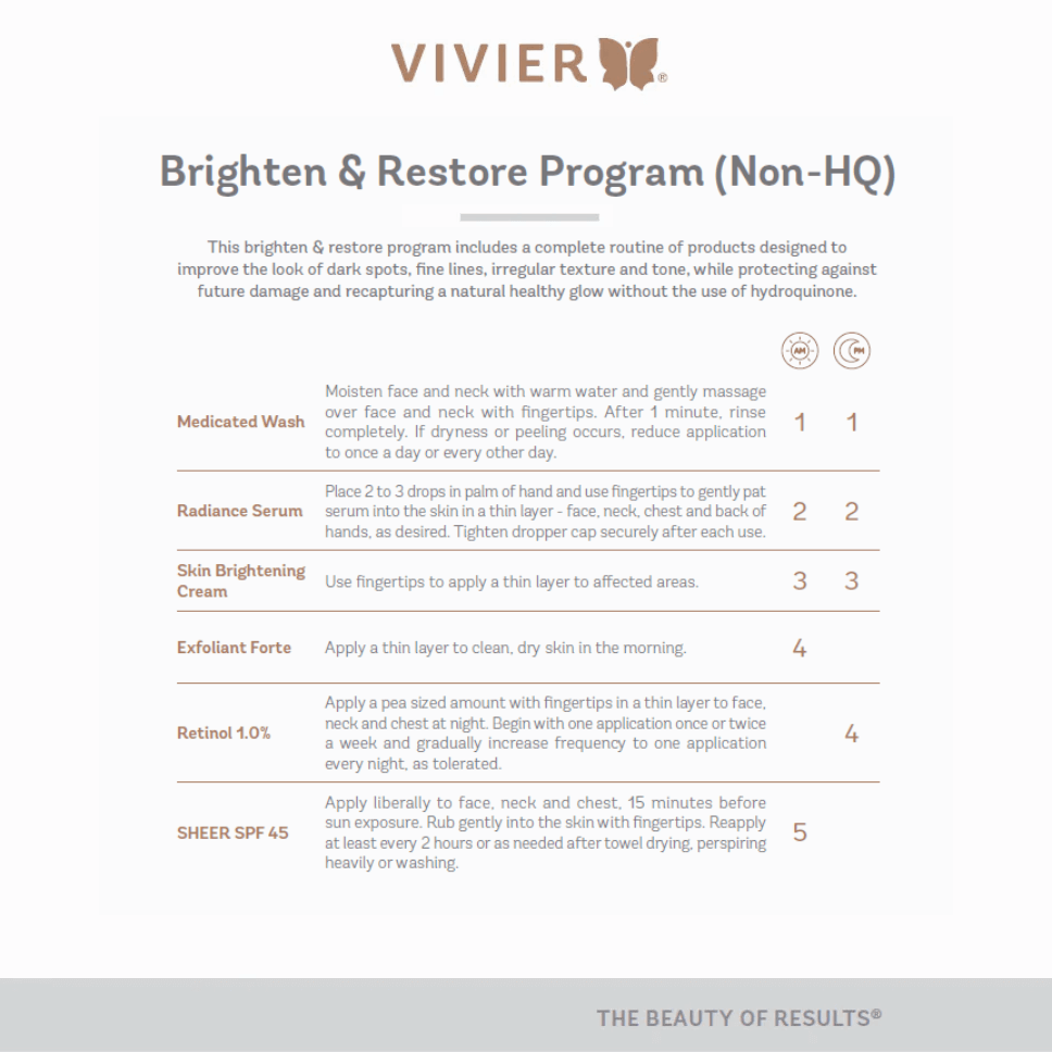 Vivier Brighten & Restore Program (Non-HQ)
